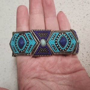 Maurices Blue Beaded Bracelet
